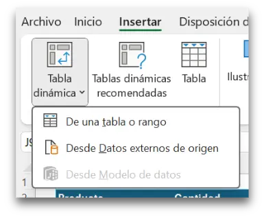 Insertar Tabla Dinámica