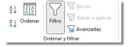 Análisis de datos en Excel. Ordenar y filtrar