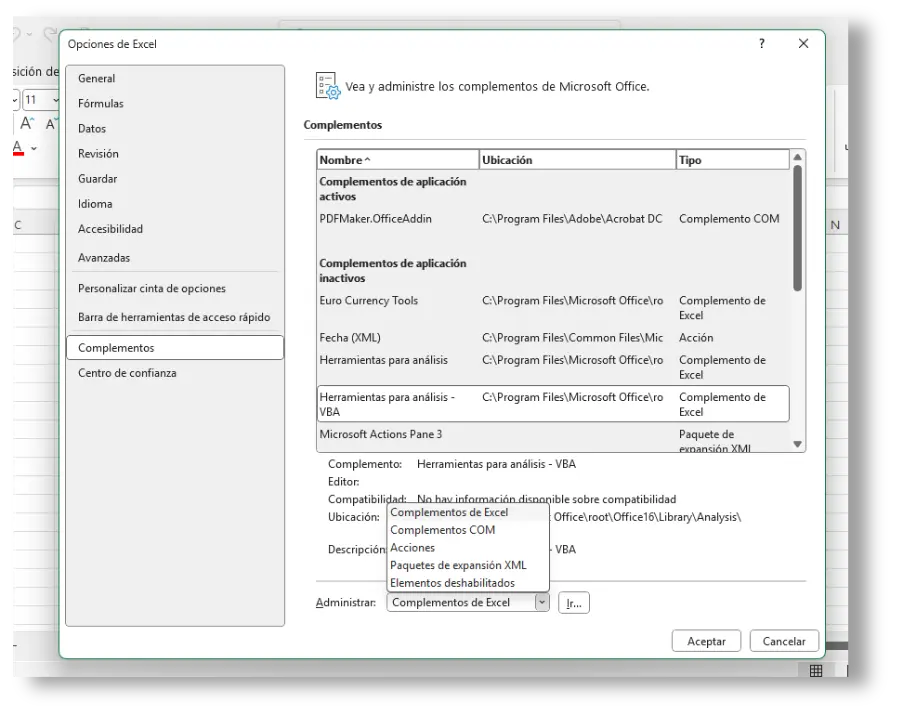 Análisis de datos en Excel, paso 4