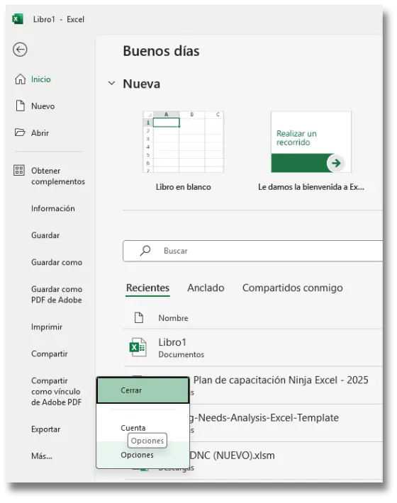 Análisis de datos en Excel, paso 2