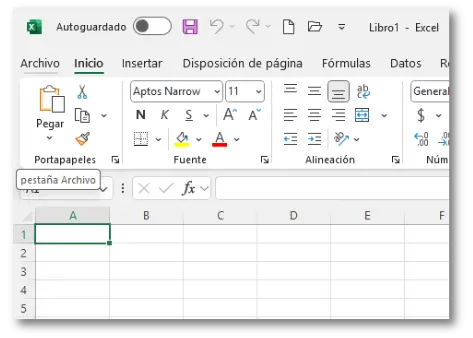 Análisis de datos en Excel, paso 1